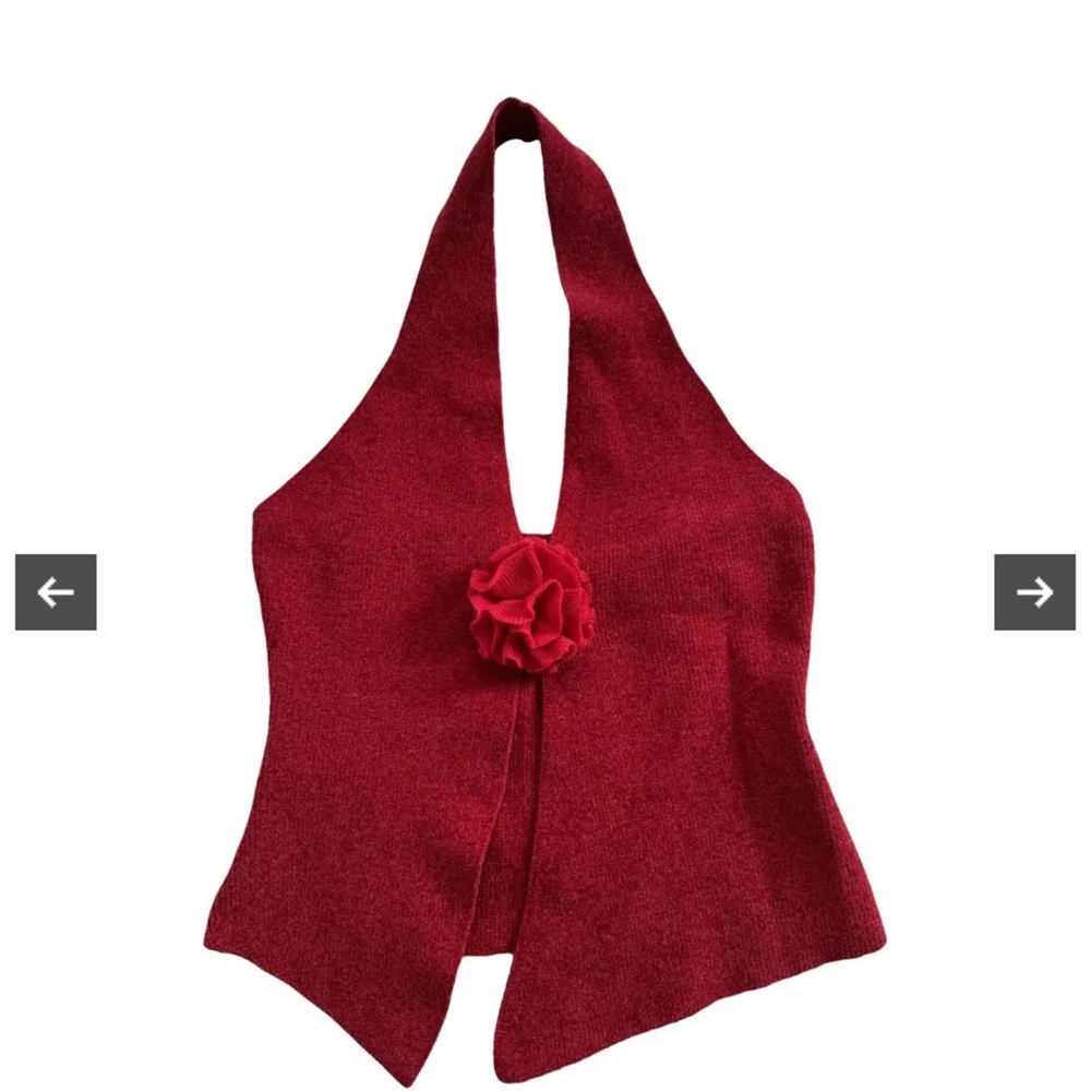 Rose Top in Red With Jean